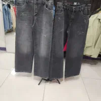 شلوار بگ جین زغالی زنانه