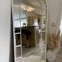 آینه قدی پنجرهای فلزی رنگ سفید مشکی|آینه|بروجرد, |دیوار