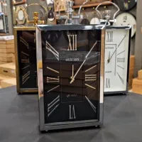 ساعت رومیزی فلزی مستطیلی عمودی