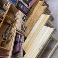 نیمکت های چوبی|صندلی و نیمکت|قم, باغ کرباسی|دیوار