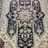 (فرش فرزین)جفت۹متر نقشه خیابانی،رج۶۰درحدنو، ابریشم|فرش|تبریز, |دیوار
