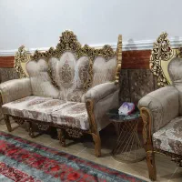 مبل سلطنتی به همراه جلو مبلی|مبلمان خانگی و میز عسلی|زاهدان, |دیوار