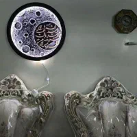 ماه شعر ساعت تابلو کالیگرافی برجسته نورانی|تابلو، نقاشی، عکس|قزوین, |دیوار