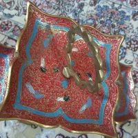 ظرف برنز هندی میناکاری خیلی زیبا قدیمی|کلکسیون اشیاء عتیقه|خرمآباد, |دیوار