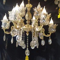 لوستر 6 شاخه 12 شعله برنجی (برنز)