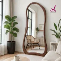 بازار بزرگ مبل ملل آینه قدی چوبی دفرمه|آینه|بندرعباس, |دیوار