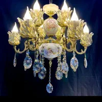 لوسترماهلین برنجی.سرامیکی/6+6/شعله برنجFby light77