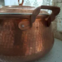 دیگ مسی استفاده نشده و نو