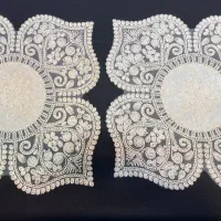 رومیزی عسلی زیربشقابی دانتل ترک تک و عمده