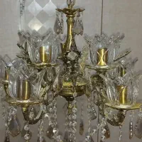 یک جفت لوستر برنزی قدیمی|لوستر و چراغ آویز|اراک, |دیوار