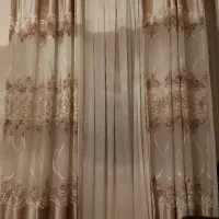 پرده ساتن مخمل برجسته|پرده، رانر، رومیزی|تهران, شوش (باغ آذری)|دیوار