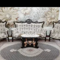 مبل استیل سلطنتی ۹نفره با نهارخوری ۶ نفره