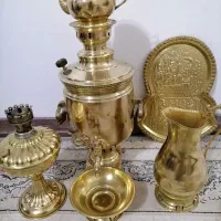 سرویس سماور زغالی، 6 تکه|کلکسیون اشیاء عتیقه|بومهن, |دیوار