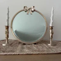 آینه شمعدان لوکس نقره برند بابک