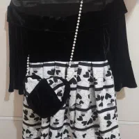 لباس مجلسی دخترانه مناسب ۸ تا ۱۰ سال|کیف، کفش، کمربند|رباط‌کریم, رباط‌کریم|دیوار