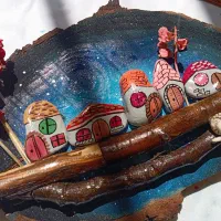 تابلووجاکلیدی سنگ وچوب|تابلو، نقاشی، عکس|بابا حیدر, |دیوار