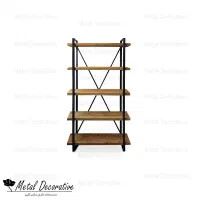 قفسه فلزی مدرن بوتیکی 5 طبقه چوبی
