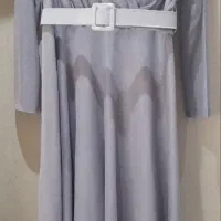 لباس مجلسی زنانه طوسی شاین دار