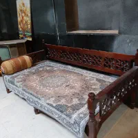 تخت چوبی سنتی|تخت و سرویس خواب|رفسنجان, |دیوار