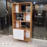 کتابخانه‌ تمام MDF و قفسه بدون محدودیت طرح کد 102