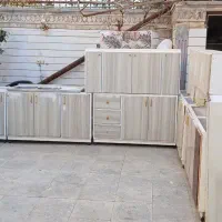 حدود۱۵متر کابینت کامل فلزی با سینک وهود