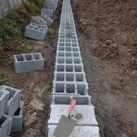 سیمان کاری بلوک آجر چینی محوطه سازی