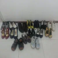 تعدادی کفش زنانه مردانه بچه گانه بانازلترین قیمت|کیف، کفش، کمربند|ایلخچی, |دیوار