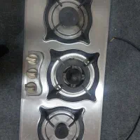 اجاق گازروکابینتی۳شعله .استیل.کم کارکرده|اجاق گاز و لوازم برقی پخت‌وپز|خمیر, |دیوار