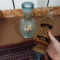 تنه قلیان چوب با شیشه  350