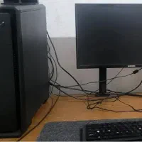 کیس با پردازنده 10400 گرافیک 1050 و مانیتور
