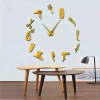 ساعت دیواری طرح آرایشگاه