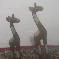 زرافه چوبی تراش دست|مجسمه، تندیس، ماکت|کرمانشاه, |دیوار