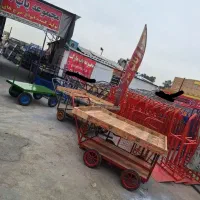 (گاری طبق دار)چهار چرخ دستی کاسبی طبق تبق چوبی دار