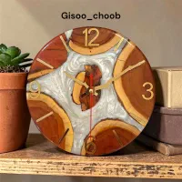 ساعت دیواری چوب عناب و رزین