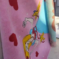 گلیم صورتی6متری پرز دار درحد نو بدون زدگی