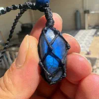 گردن بند سنگ طبیعی قشم مکرومه بافی +آموزش