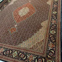 (فرش حق زاده)فرش تک۹متری ماهی۵۵رج مارالان