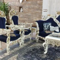 مبل سلطنتی هشت نفره چوب راش|مبلمان خانگی و میز عسلی|خمینیشهر, |دیوار