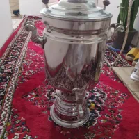 سماور گازی مجلسی تمام برنز سفید سنگین وزن|سماور، چای‌ساز، قهوه‌ساز|سهند, |دیوار