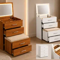 میز میکاپ و میز آرایش مدرن با آینه و تاچ لمسی