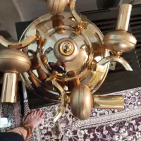 لوستر سقفی آبکاری طلا|لوستر و چراغ آویز|شهریار, کرد امیر|دیوار