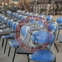 صندلی دانشجویی صدفی/محصلی دسته دار/دانش آموزی(آبی)