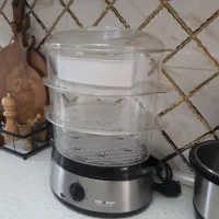 بخار پز کاملا نو و سالم و سر خ کن کاملا سالم