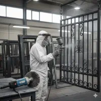 نقاش حرفه ای، نقاش صنعتی ، سندبلاست کار، وایر برس