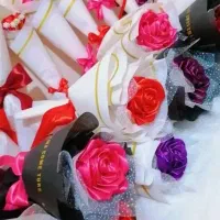 سفارش دسته گل و تک شاخه روبانی مناسب یلدا|گل مصنوعی|برازجان, |دیوار