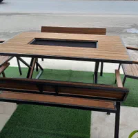 میز آتشدان با نیمکت و صندلی ۶ نفره|مبلمان خانگی و میز عسلی|نوشهر, |دیوار