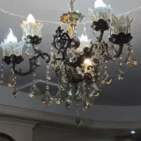 لوستر ۳ شاخه ۶ شعله برنجی