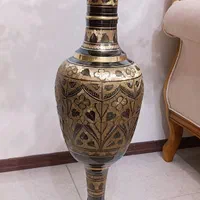 گلدان برنجی قلم طرح گل|صنایع دستی و سایر لوازم تزئینی|تهران, خاک سفید|دیوار