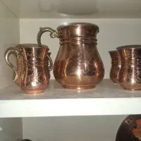 پارچ و لیوان مسی