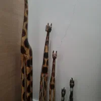 زرافه و گورخرهای  چوبی تایلندی